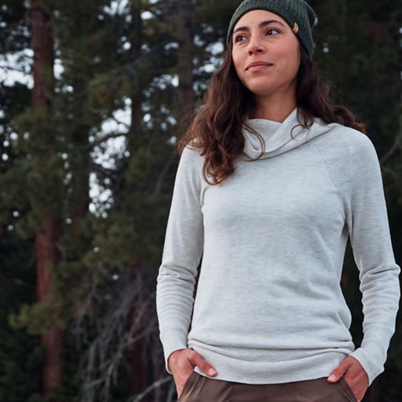 Royal Robbins NWT Westlands Seawool Cowl Sweater Large Merino Wool Blend - Picture 14 of 15